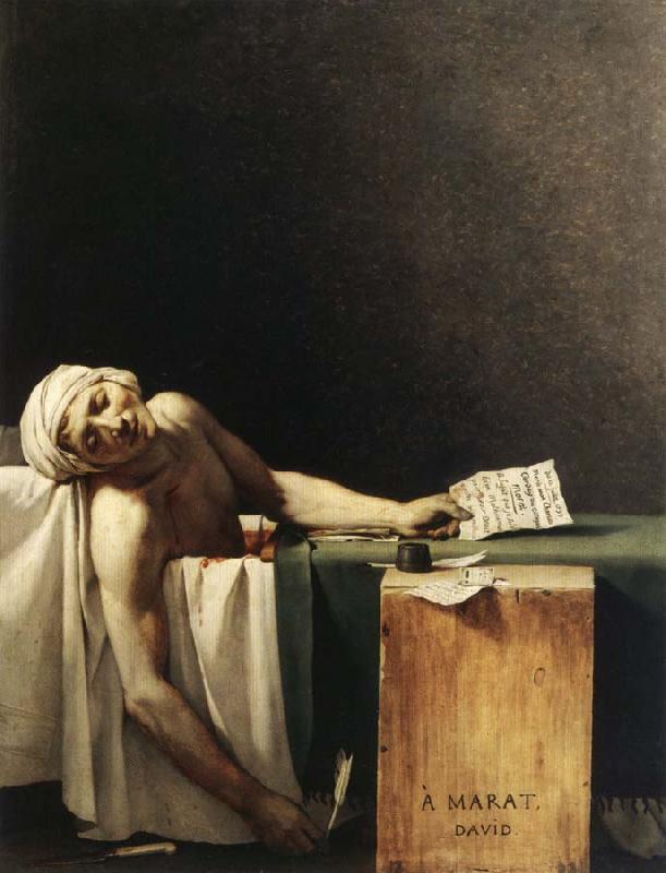 Jacques-Louis David Marat Assassinated in His Bath France oil painting art